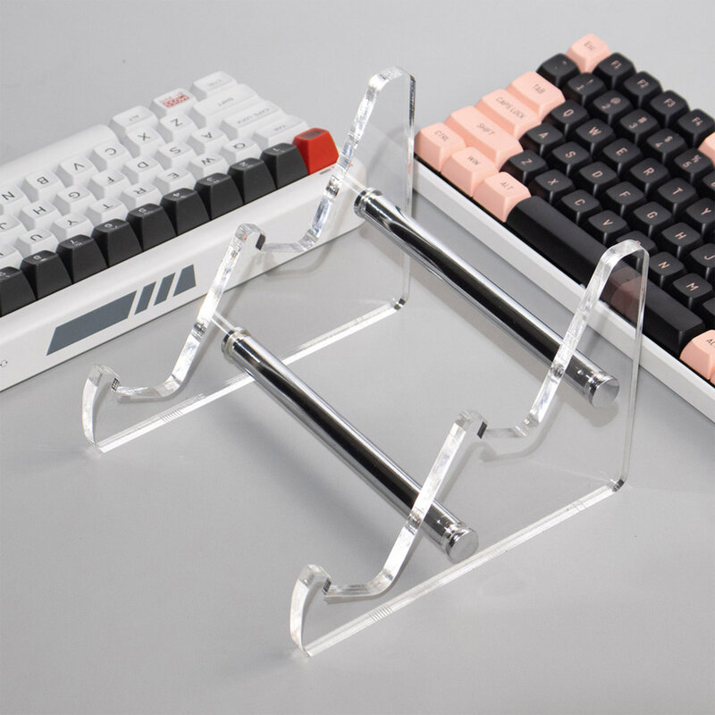 Support de clavier d'affichage à 3 niveaux, support de clavier en acrylique transparent pour clavier mécanique d'ordinateur, stockage T1