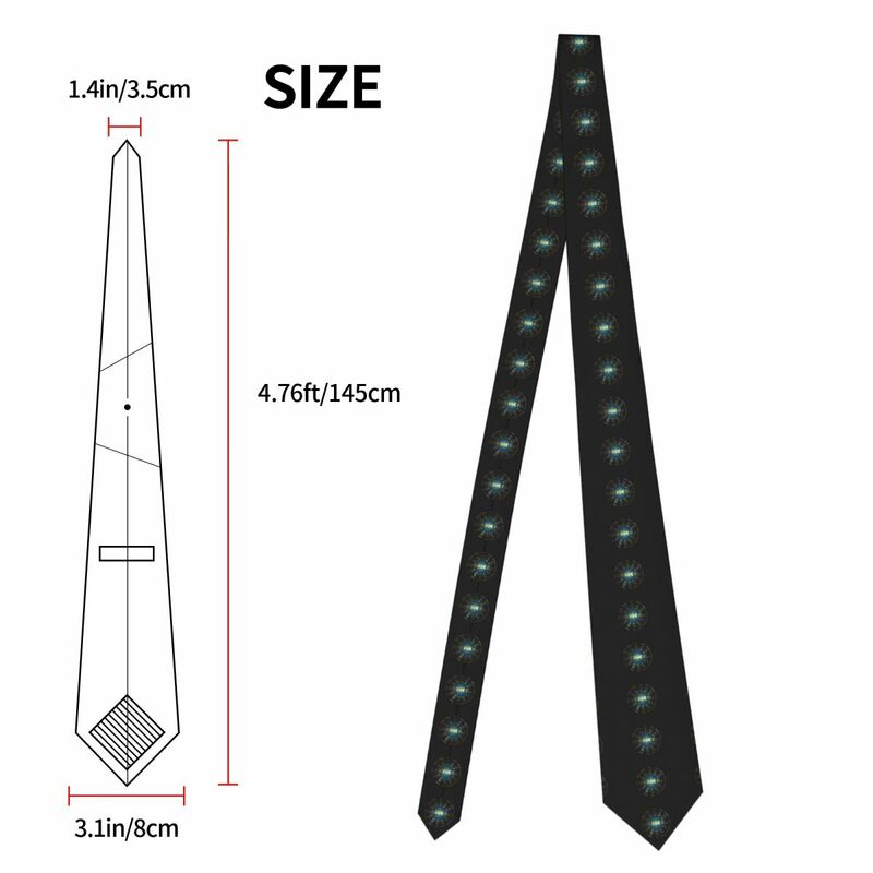 Classic Tie for Men Silk Mens Neckties for Wedding Party Business Adult Neck Tie Casual Wheel Of The Zodiac Wiccan Goddess Tie