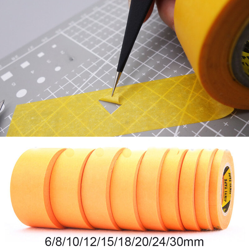 Cinta adhesiva de línea fina para modelos de precisión, conjunto de herramientas de Hobby, ancho 6/8/10/12/15/18/20/24/30mm, 1/4/6/9 rollos