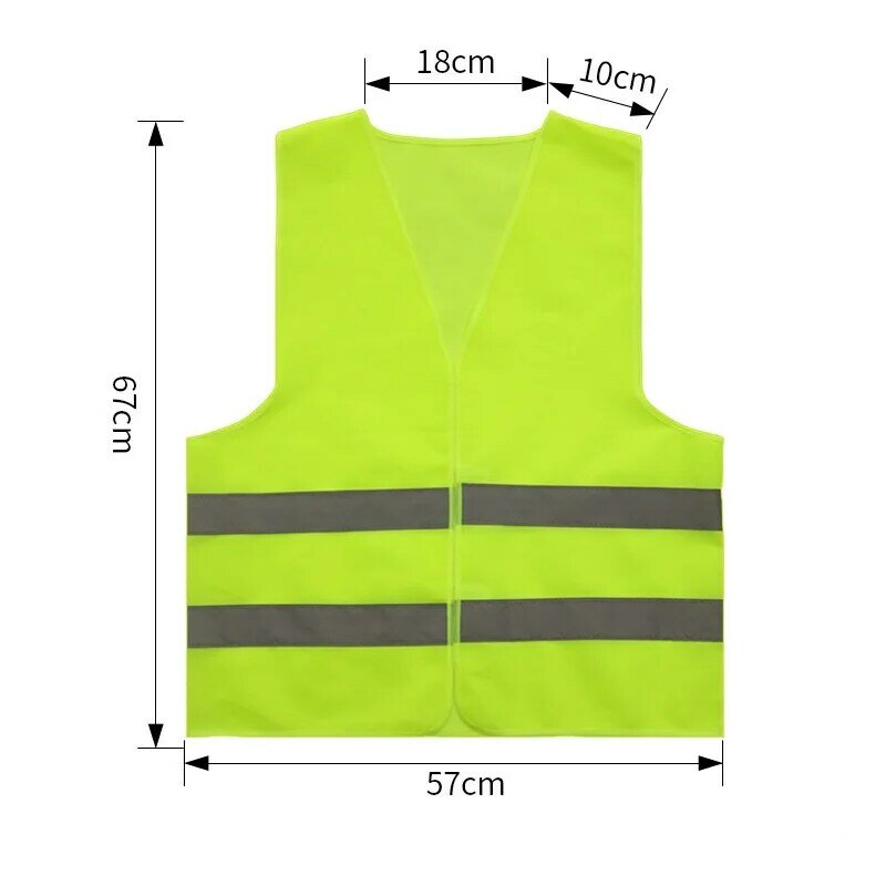 Reflecterend Vest Kleding Veilig Verkeersveiligheidsvest Geel/Oranje Hoge Zichtbaarheid Buiten Voor Hardlopen Fietssporten Voor Volwassenen