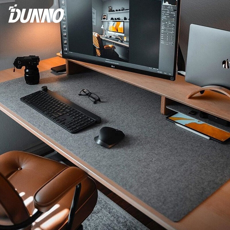 Premium Large Size Wool Felt Mouse Pad - Office Desk Protector Mat Table Laptop Cushion - Non-slip Keyboard Mat for Gaming & Wo