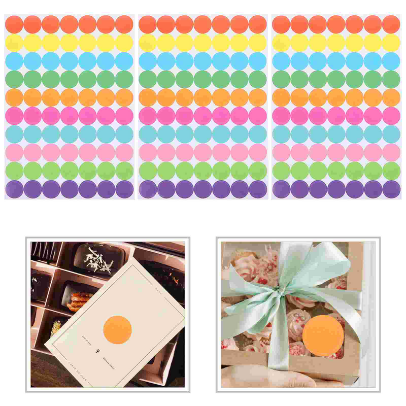 20 Vellen Kleur Dot Color Dots Tag Seal Stickers Gekleurde Cirkel Zelfklevend Etiket Papier Voor Peuters Ronde Etiketten