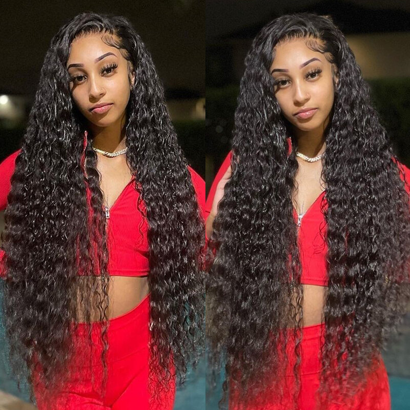 Deep Wave Frontal Wig 13X6 Hd Lace Frontal Wig Curly Lace Front Human Hair Wig Hd Lace Wigs Glueless Wig 13X4 Lace Front Wigs