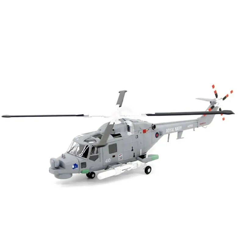 Odlew 1:72 w skali brytyjskiej marynarki wojennej LYNX MK8 helikopter oryginalna wykończona plastikowa Model samolotu symulacja statyczna zabawka kolekcjonerska