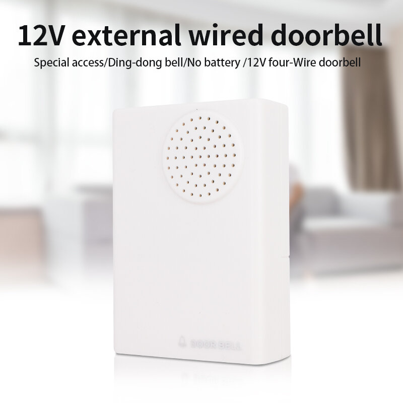 Electronic Wired Door Bell 4 Wire Doorbell 90DB Ding-Dong Sound For access control For Office Home