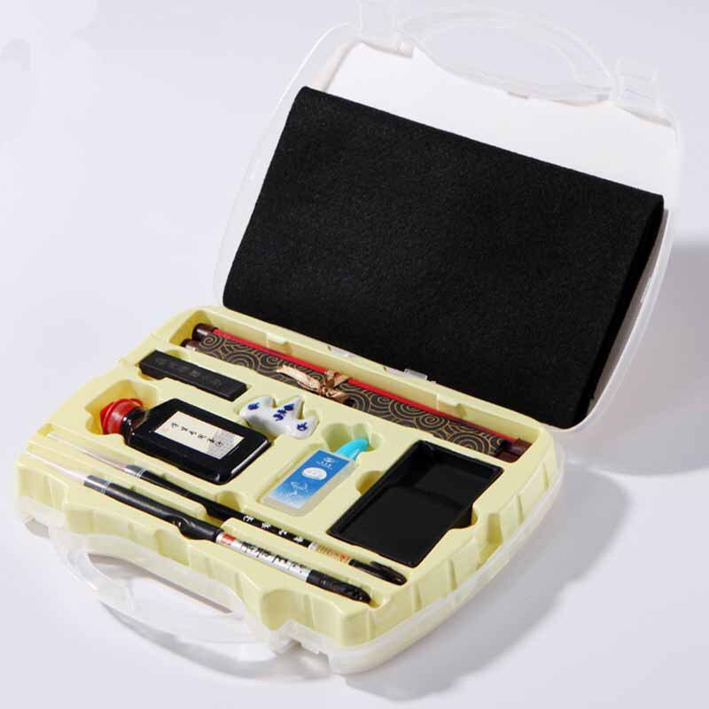 TTL Chinese Calligraphy Kit Four Treasures Calligraphy Painting Set Writing Brush Pen Ink Paper Mixing Inkstone Painting Tool