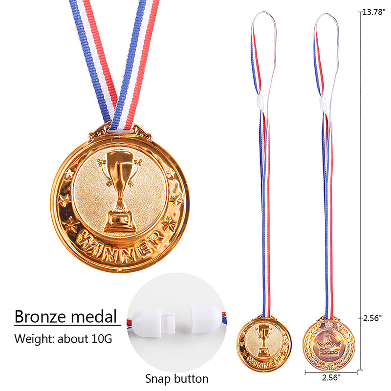 Gold Silver Bronze Award Medal Winner Reward Football Competition Prizes Award Medal For Souvenir Gift Outdoor Sport Kids Toys