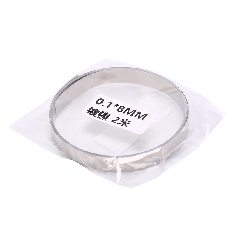 리튬 18650 배터리용 금속 순수 니켈 스트립 테이프, 스폿 용접기 호환, 8mm x 0.1mm, 0.12mm, 0.15mm, 2M, 1 개