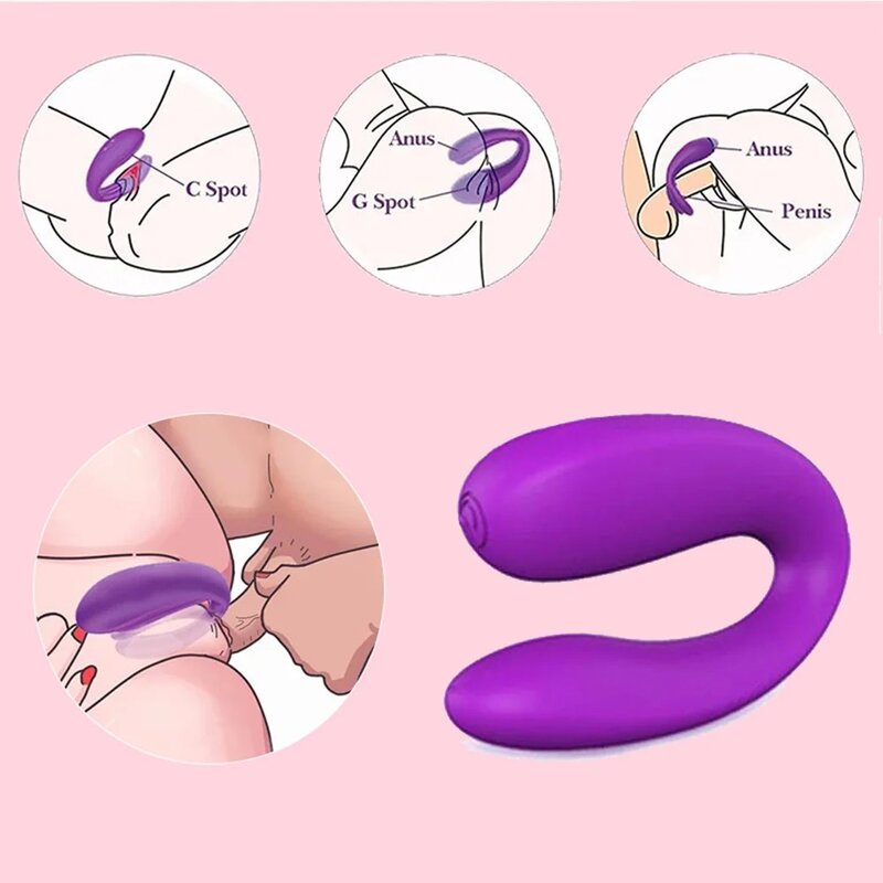 คู่ Vibrator เพศของเล่นสำหรับผู้หญิงช่องคลอด Clitoris กระตุ้น U Type Vibrator นวด G-Spot หญิง Masturbator ผู้ใหญ่ผลิตภัณฑ์
