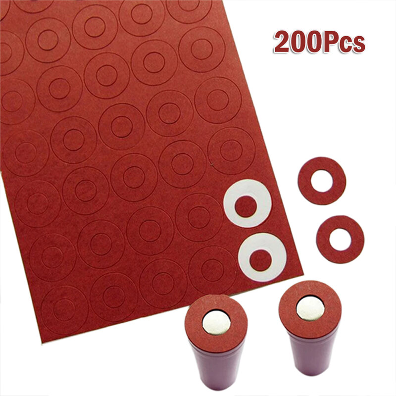 200pcs 18650 Battery Insulator Insulation Ring Adhesive Cardboard Paper Lithium Battery Insulation Gasket