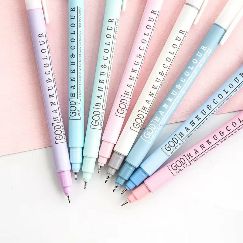 8 Colors 0.4mm Extra Fine Point Colored Pens Water-based Journal Planner Fineliner Gel Pen for Journaling Note Taking Writing