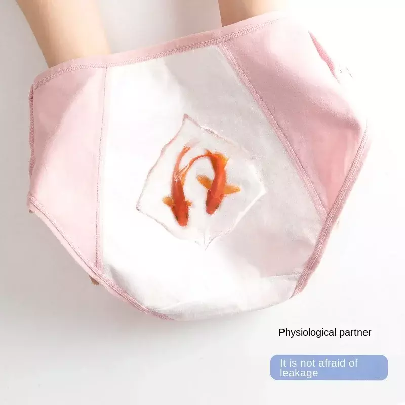 Celana dalam wanita, celana dalam ukuran besar katun fisiologis wanita pencegahan kebocoran menstruasi nyaman bernapas