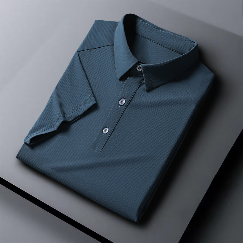 Размера плюс 7XL 8XL 9XL Высококачественная Мужская рубашка для гольфа Влагоотводящая быстросохнущая однотонная деловая рубашка-поло с коротким рукавом для мужчин