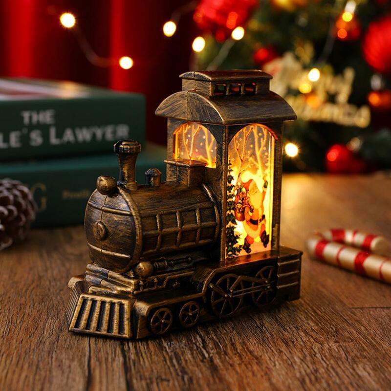 Luz temática de Papá Noel, luz de Navidad con pilas, Vintage, festiva, funciona con pilas, vacaciones de Navidad