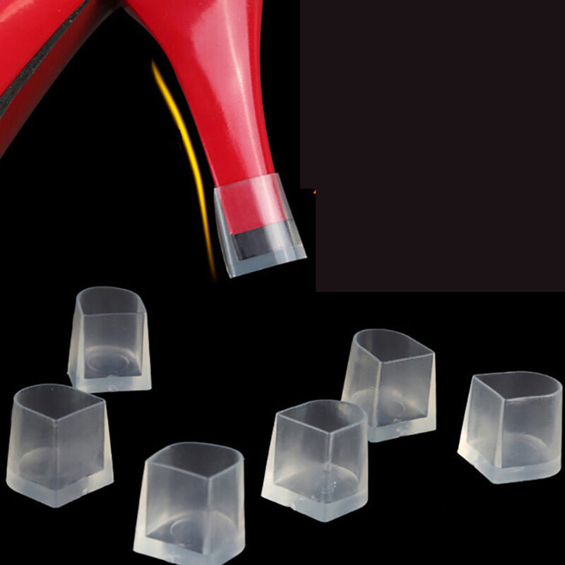 1 Pair High-Heel Protectors Cover Latin Dance Heel Covers Non-Slip Silicone High Heel Stoppers for Wedding Favor Soft
