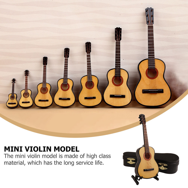 Modelo de guitarra en miniatura, instrumento eléctrico, decoración de escritorio, adorno realista, juguete