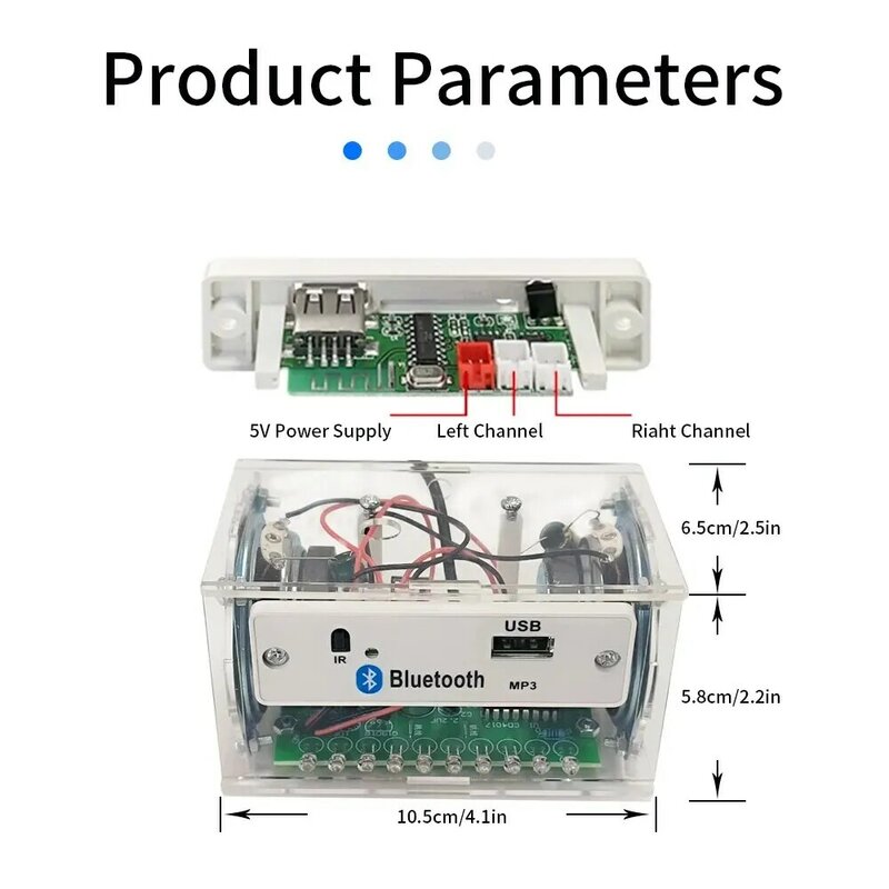 Kit de componentes electrónicos DIY de 15W, Altavoz Bluetooth, kit de soldadura, práctica de proyecto, montaje de soldadura