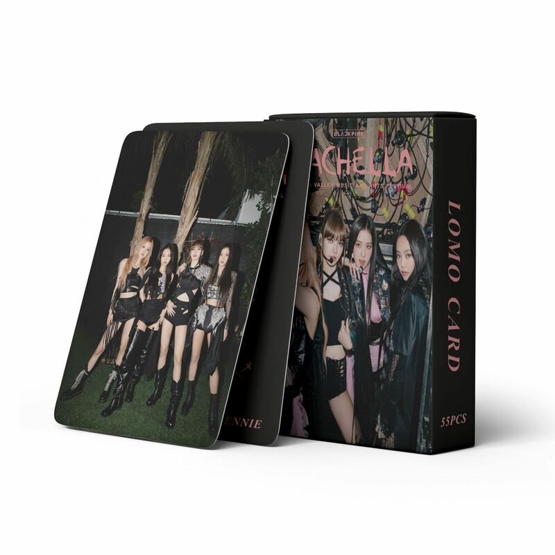 55 Stuks/Kpop Set Voor Zwart En Roze Album Geboren Roze Fotocards Jisoo Jennie Lisa Rose Verzamelbare Lomo Card Set Fan Collectie
