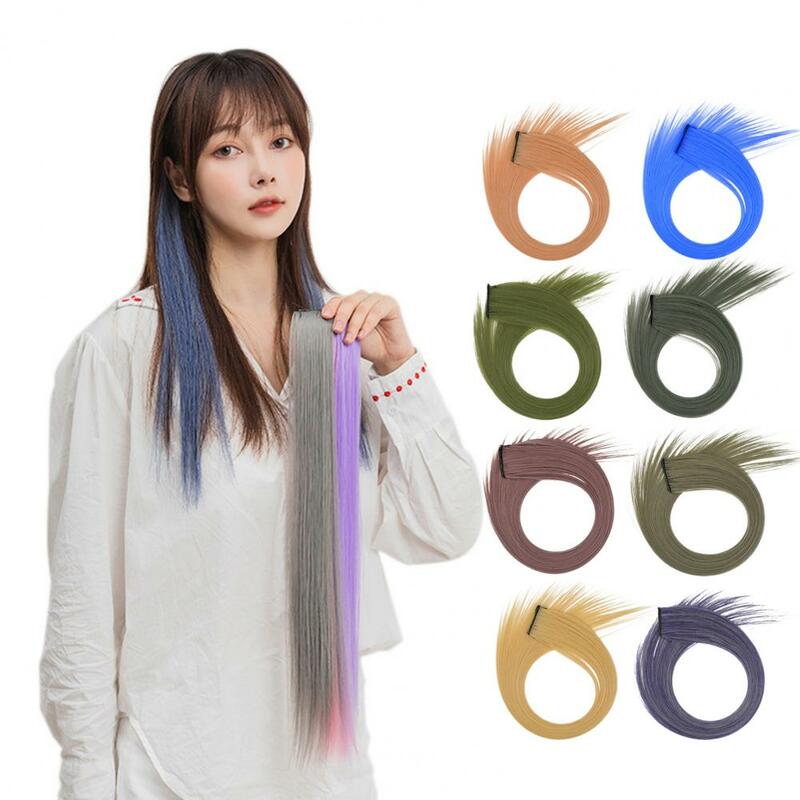 Extension Hair Highlight Hair Extensions Wig Simulation Seamless Extensions Hair Multicolor Colored Extensions Long Hairwig
