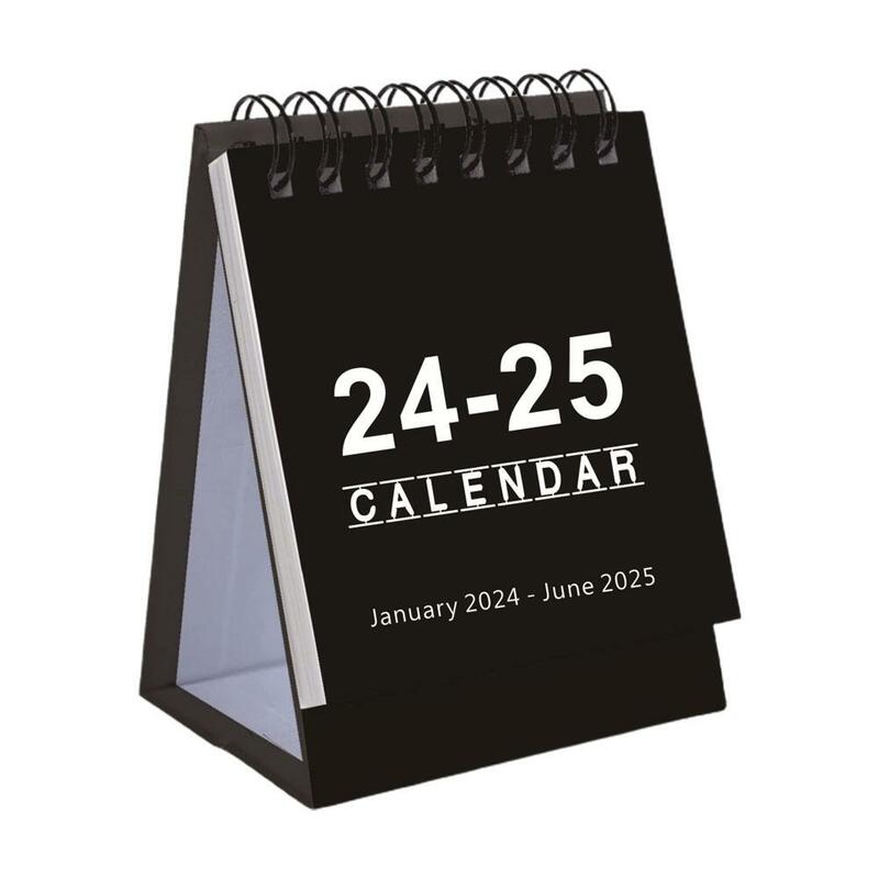 2024 Creative English Mini Calendar Decoration Office Paper Home Weekly Desk Gift Planner Portable Desktop Student Notepad L8M3