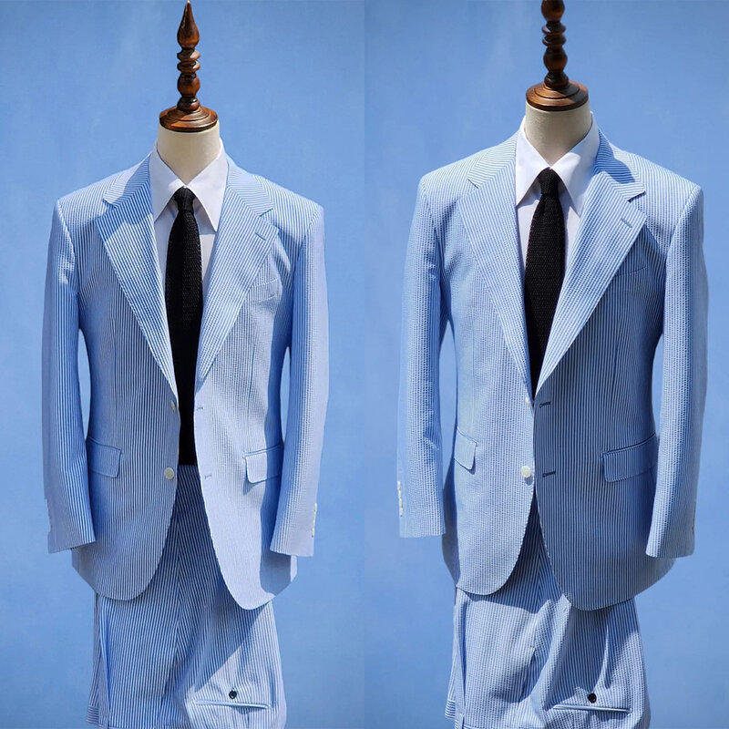 メンズスーツのウェディングスーツ,青いパンツとベスト,オフィスジャケット,カスタムメイド