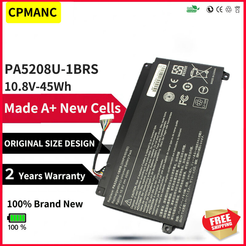 CPMANC-Bateria para Toshiba Chromebook, 45WH, PA5208U-1BRS, PA5208U, CB30, CB35, CB35-B3340, CB35-B3330, satélite E45W, P55W