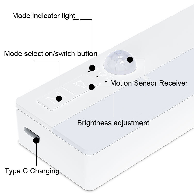Xiaomi Nachtlicht mit Bewegungs sensor wiederauf ladbare USB drahtlose LED Nacht lampe Timing Fernbedienung für Schlafzimmer Küchen schrank