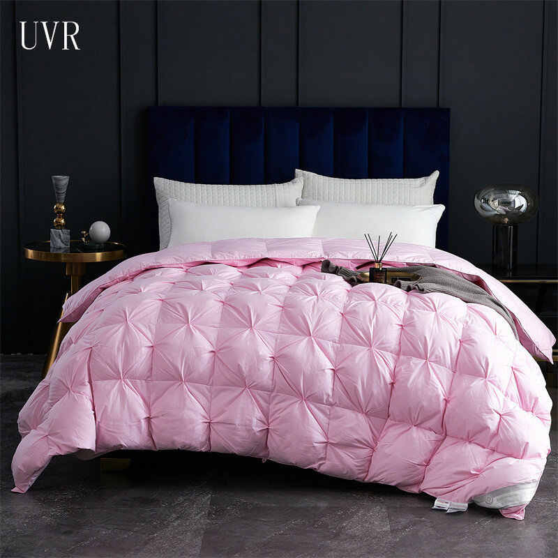 UVR пуховое одеяло 100% пятизвездочный отель с одинаковыми четырьмя сезонами стеганое одеяло одинарное двойное теплое гусиное одеяло Аутентичное