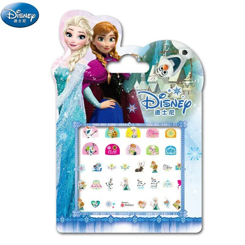 Disney girls cartoon frozen  Makeup Toy Nail Stickers  Toy  Princess Mickey Minnie Mouse   for  kids  gift
