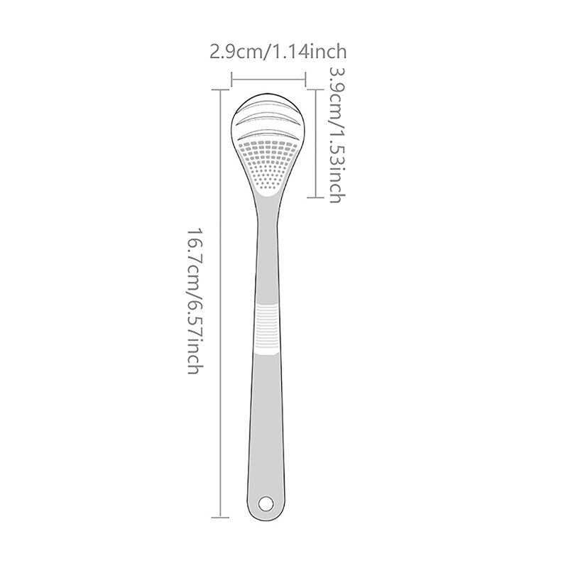Double Side Tongue Cleaner Brush, Ferramentas de Higiene Oral, Tongue Scraper, Toothbrush, Fresh Breath, 1Pc