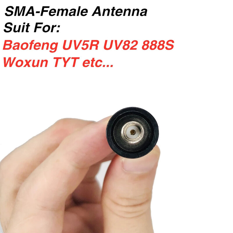 Antena SMA fêmea de alto ganho de banda dupla NA-771 para BAOFENG UV5R UV5RA Radios bidirecionais Flexível Whip Antena Handheld 144/430Mhz