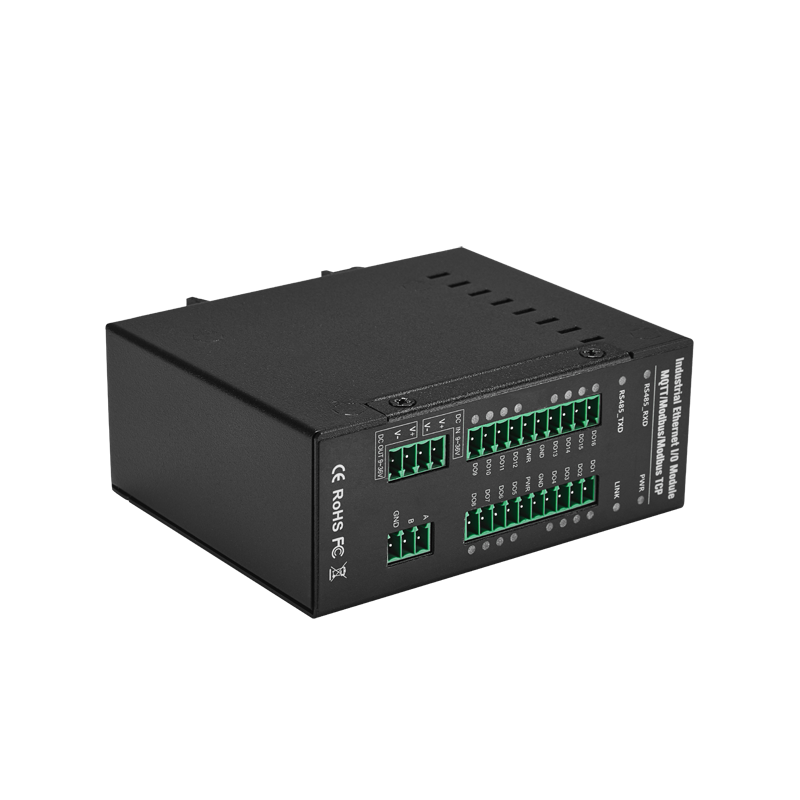 Bliiot 16 puertos Ethernet duales de entrada de salida Digital, compatible con adquisición RS485, módulo IO, extensión, control de interruptor de datos industriales
