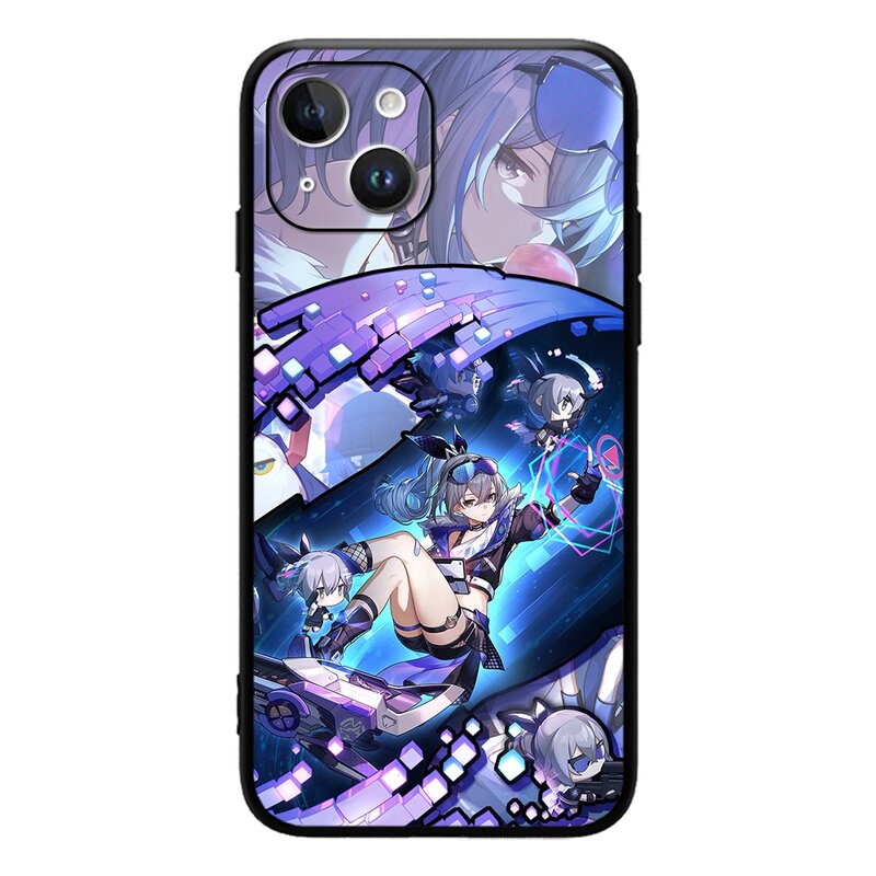 Чехол для телефона Honkai Himeko со звездами на рельсах Кафка Серебряный волк с лезвием для IPhone 15 14 13 12 11 Pro Max Mini XSMax SE3 2 7 8 Plus