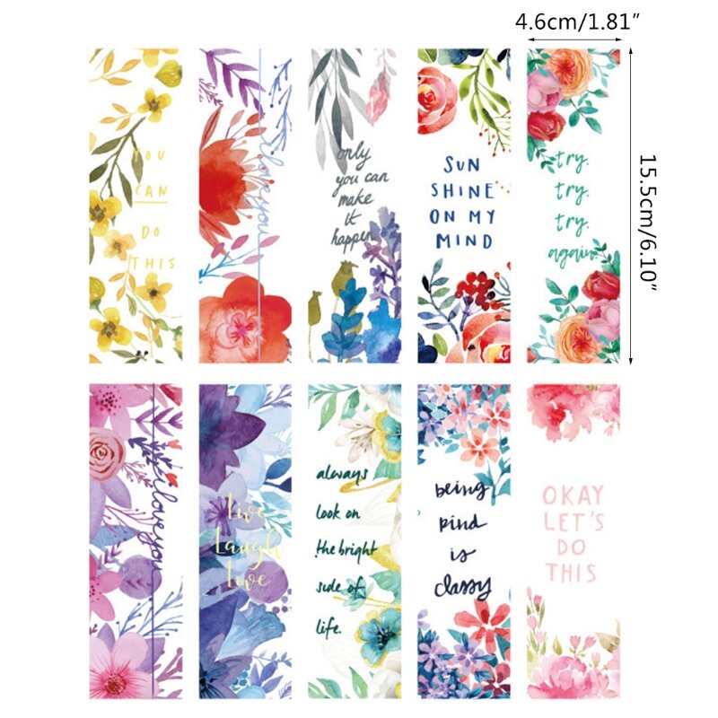 30 個の美しい花のしおりメッセージカード紙しおりページホルダードロップシップ