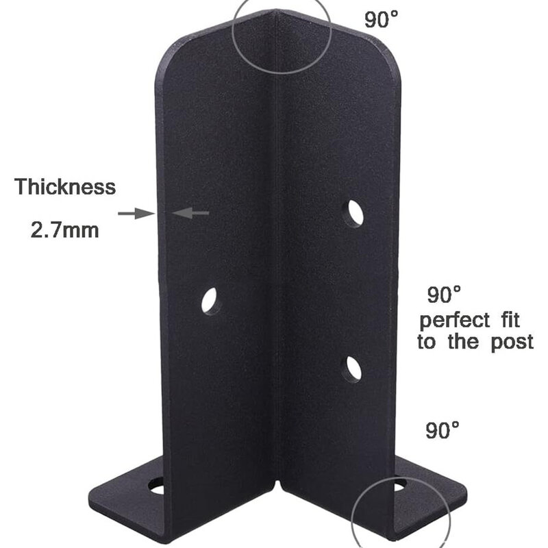 Adapt soportes de Base de anclaje de poste de cubierta ajustables, duraderos y resistentes al óxido