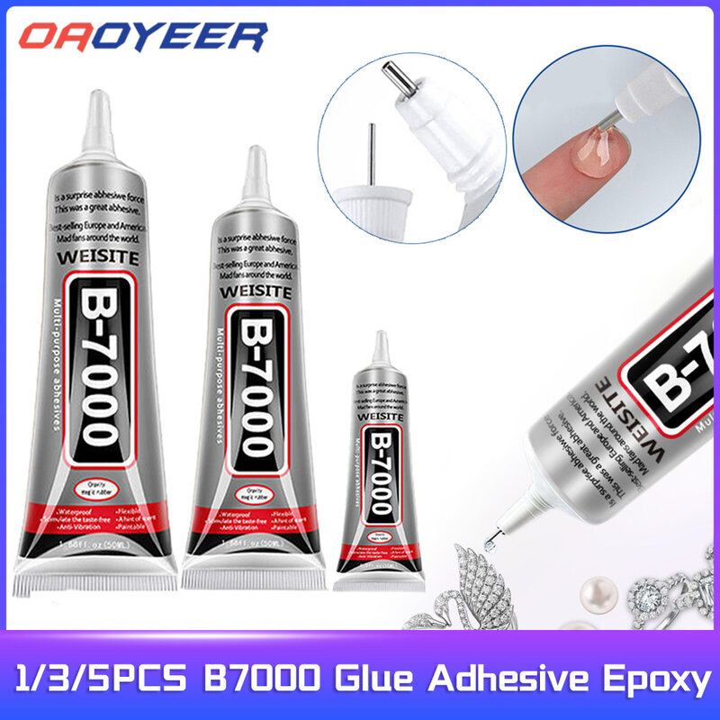 1/3/5PCS B7000 Liquid Glue Clear Contact Phone Repair Adhesive Multipurpose Diy Glue With Precision Applicator Tip 15/25/50ML