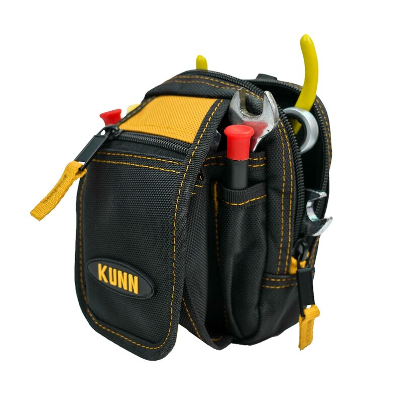 Tool Pouch with Various Sized Pockets and Electrical Tape Thong Hammer Holder Electricians Tool Bag