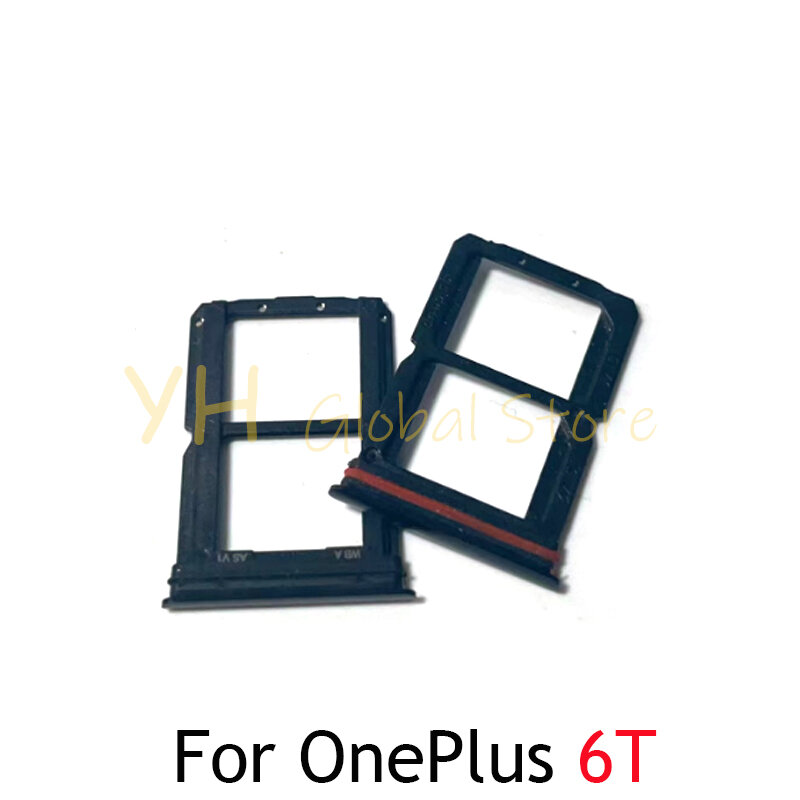 5 buah untuk OnePlus 6 6T Slot kartu Sim tempat baki kartu Sim suku cadang perbaikan