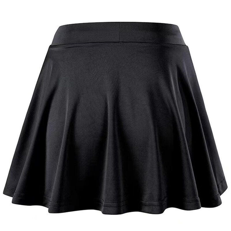 Летняя однотонная Спортивная юбка с шортами для девочек, с высокой талией и шнурком, плиссированная Спортивная юбка для тенниса и тренировок, 2023
