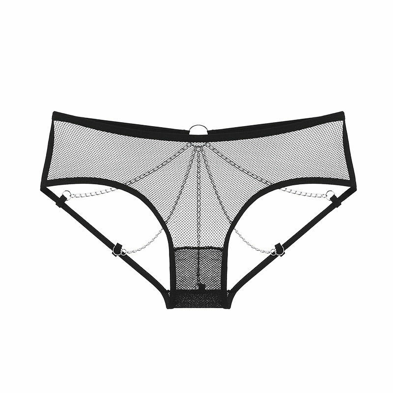 Culotte pupa en maille évidée, string en métal, culotte taille basse 7.0, lingerie intime sexy, Hot, Otwarta, JOBriefs, 7.0