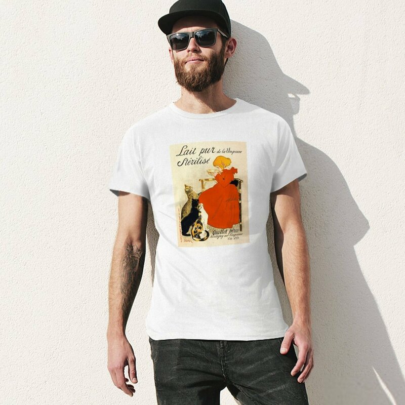 Lait pur de la Vingeanne stessilisé Vintage Poster 1894 t-shirt blacks abiti estetici t-shirt grafiche da uomo hip hop