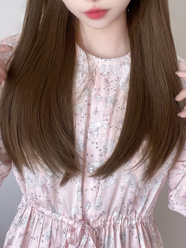 Парик женский синтетический с длинными натуральными прямыми волосами, 24 дюйма