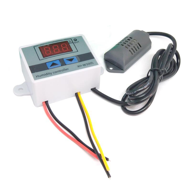 Цифровой гигрометр для контроля влажности, переключатель с гигростатом и датчиком влажности, прост в использовании
