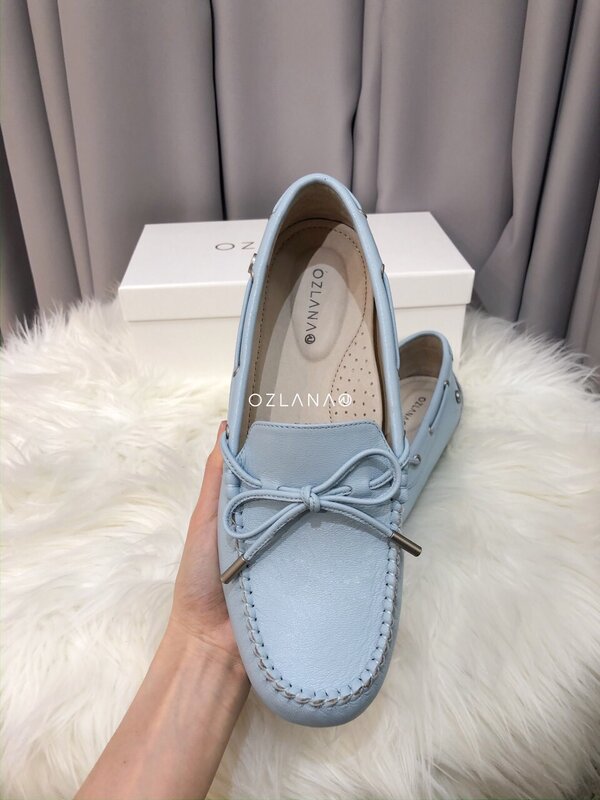 OZLANA Classic Oxfords Moccasins (baby blue)