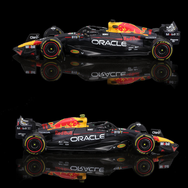 Bburago-coche de carreras de TORO ROJO, modelo 1:43 F1, versión Regular 2023, RB19 #1 Verstappen #11 Perez, coche de aleación, juguete fundido a presión