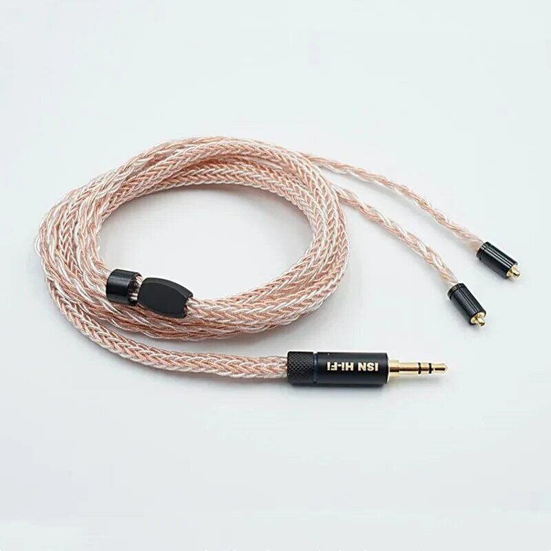 ISN Audio H16 16 Strands OCC & Sliver-plated Híbrido HiFi Earbud Audiófilo IEM Fone de ouvido substituição Upgrade Cable
