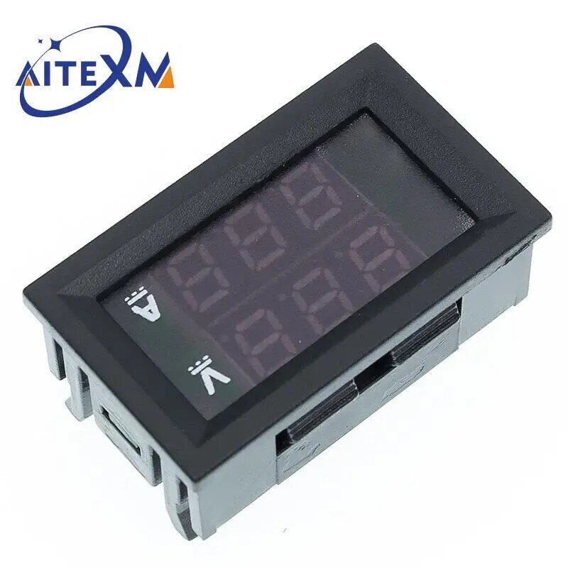Voltímetro Digital con pantalla Dual, amperímetro, Detector de voltaje, medidor de corriente, Panel Amp, Volt, 100 ", LED, rojo, azul, 1 piezas, 0-0,28 V, 10A