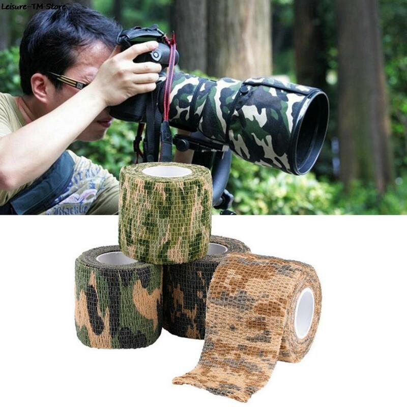 Herramienta de tiro de caza al aire libre, cinta de camuflaje de alta calidad, envoltura impermeable, 5CM x 4,5 M