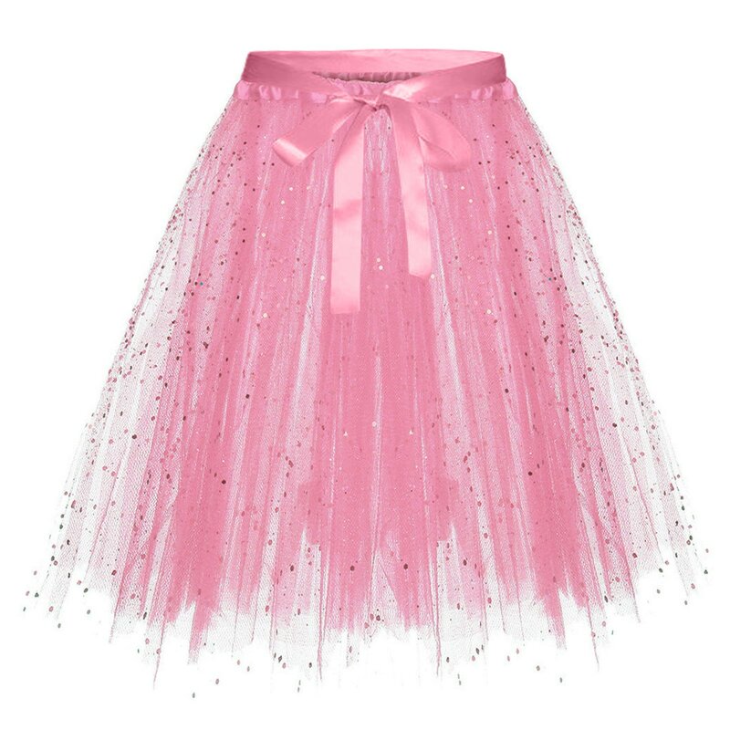 Мини-юбка женская сетчатая, пикантная модная однотонная Пышная юбка на завязках с бантом, юбка ручной работы, юбки для выступлений, сетчатая юбка-пачка для танцев