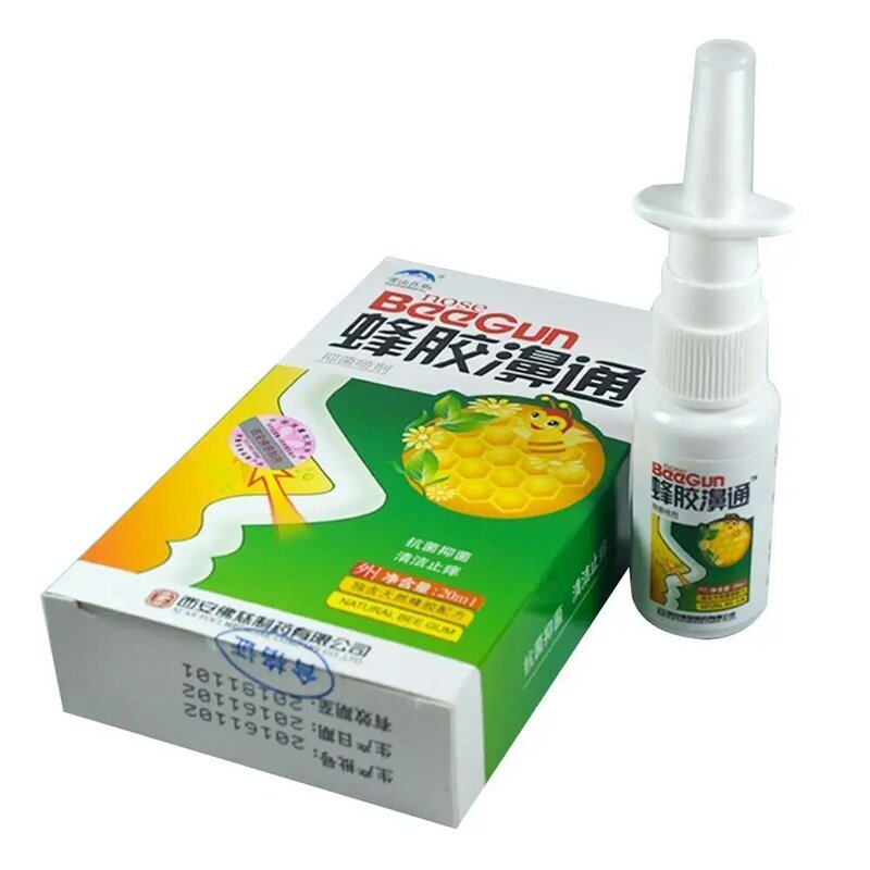 20ML Chinês Tradicional Herbal Própolis Spray Nasal Inflamação Sinusite Frio Seco Coceira Inchaço Nariz Gotas